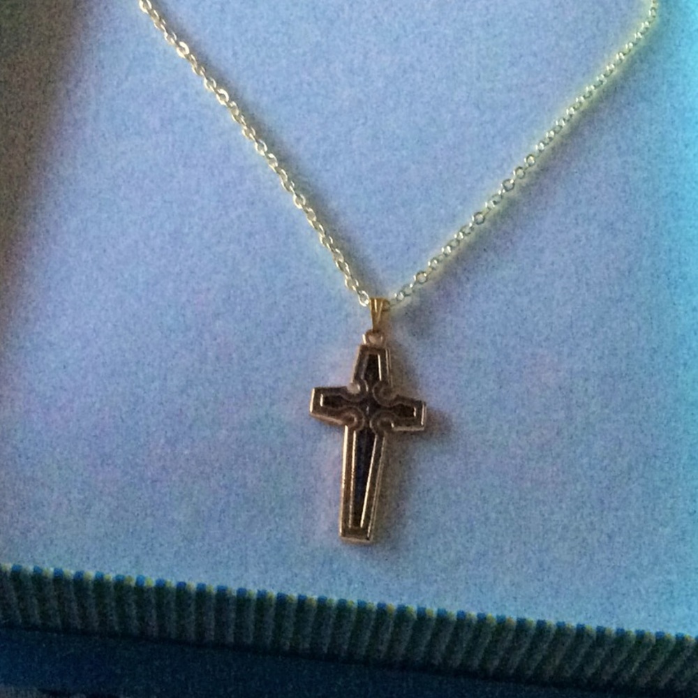 Celtic Blue & Gold Cross